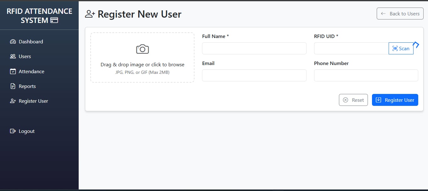 RFID Attendance Management System With Email Notification